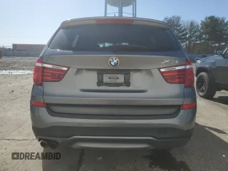 2016 BMW X3 xDrive28i with VIN 5UXWX9C57G0D77275, listed as a Copart auction lot 52370655 with 106,358 mi miles and Salvage Title. Bid and sale history available at DreamBid. Image 6.