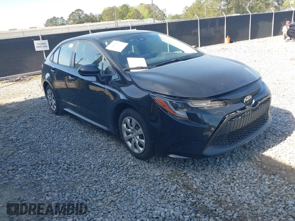 2022 Toyota Corolla LE with VIN JTDEPMAE0NJ207606, listed as a IAAI auction lot 41958548 with 92,073 mi miles. Bid and sale history available at carsss.com. Image 1.