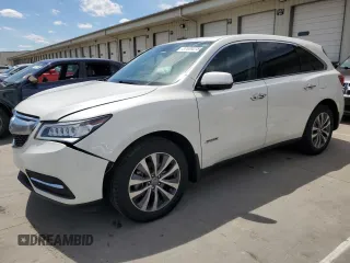 2016 Acura MDX Technology z VIN 5FRYD4H46GB034136, wystawiony jako Copart lot #57020275 z przebiegiem 130 072 mil mil oraz Szkoda całkowita • Salvage title. Historia ofert i sprzedaży dostępna na DreamBid. Obrazek 1.