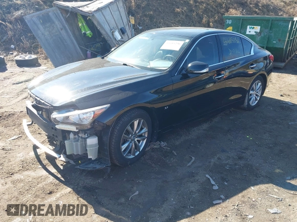 2014 Infiniti Q50 Sport with VIN JN1BV7AR8EM705762, listed as a IAAI auction lot 41685236 with 102,056 mi miles and . Bid and sale history available at DreamBid. Image 2.