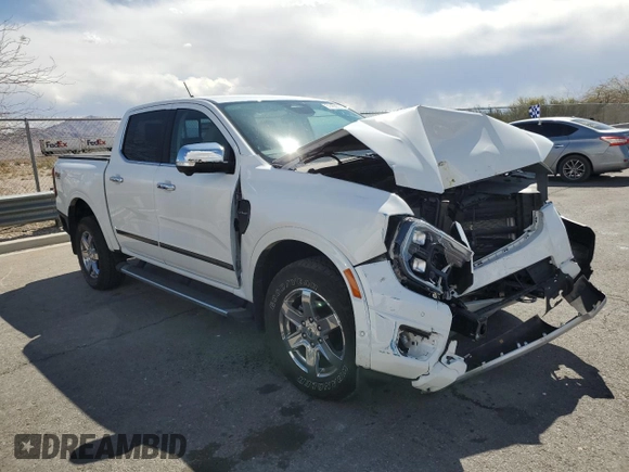 2024 Ford Ranger Lariat with VIN 1FTER4KH6RLE06429, listed as a Copart auction lot 51450775 with 8,592 mi miles and Salvage title. Bid and sale history available at DreamBid. Image 4.