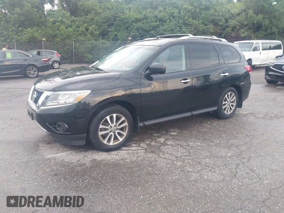 2013 Nissan Pathfinder SL with VIN 5N1AR2MM3DC615385, listed as a IAAI auction lot 42650416 with 162,862 mi miles and . Bid and sale history available at DreamBid. Image 2.