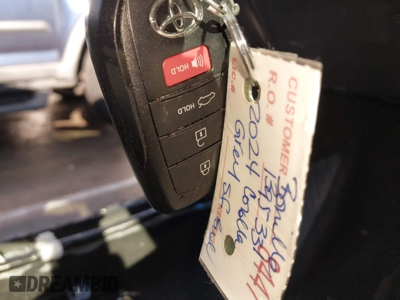 2024 Toyota Corolla SE with VIN 5YFS4MCE4RP191470, listed as a IAAI auction lot 41703349 with 15,129 mi miles and . Bid and sale history available at DreamBid. Image 11.
