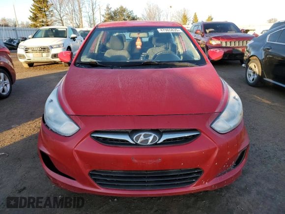 2013 Hyundai Accent GS with VIN KMHCT5AE9DU081750, listed as a Copart auction lot 47965835 with 249,590 mi miles and Clean Title. Bid and sale history available at carsss.com. Image 5.