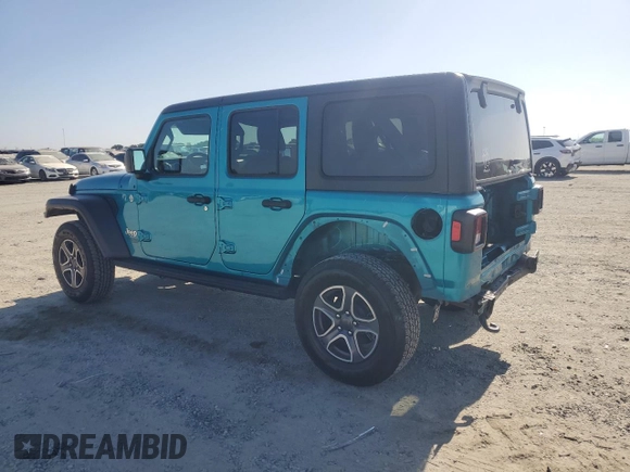 2020 Jeep Wrangler Unlimited Sport S with VIN 1C4HJXDG7LW110125, listed as a Copart auction lot 62470755 with 81,594 mi miles and Salvage title. Bid and sale history available at DreamBid. Image 2.