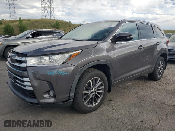 2018 Toyota Highlander SE with VIN 5TDJZRFH8JS538021, listed as a Copart auction lot 63496775 with 43,586 mi miles and Salvage title. Bid and sale history available at DreamBid. Image 1.