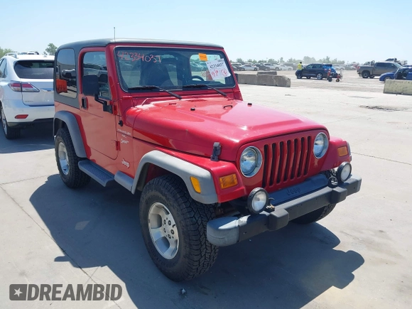 2001 Jeep Wrangler Sport with VIN 1J4FA49S11P375854, listed as a IAAI auction lot 42334037 with 215,027 mi miles and . Bid and sale history available at DreamBid. Image 1.