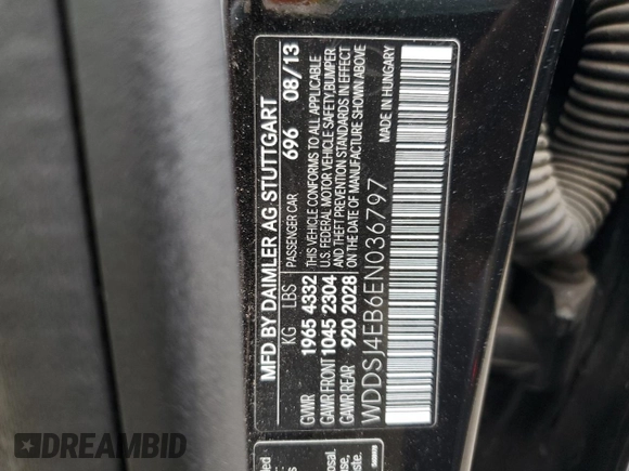 2014 Mercedes-Benz CLA 250 with VIN WDDSJ4EB6EN036797, listed as a Copart auction lot 58119915 with 117,823 mi miles and Clean title. Bid and sale history available at DreamBid. Image 12.