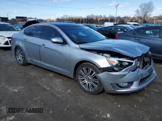2014 Kia Cadenza Premium with VIN KNALN4D78E5139605, listed as a Copart auction lot 45453455 with 130,764 mi miles and Salvage Title. Bid and sale history available at carsss.com. Image 4.