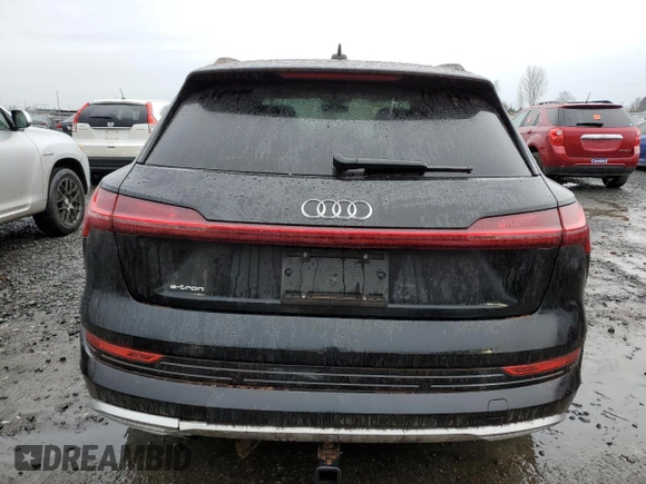 2019 Audi e-tron Premium Plus with VIN WA1LAAGE8KB021441, listed as a Copart auction lot 82905684 with 41,351 mi miles and Salvage title. Bid and sale history available at DreamBid. Image 6.