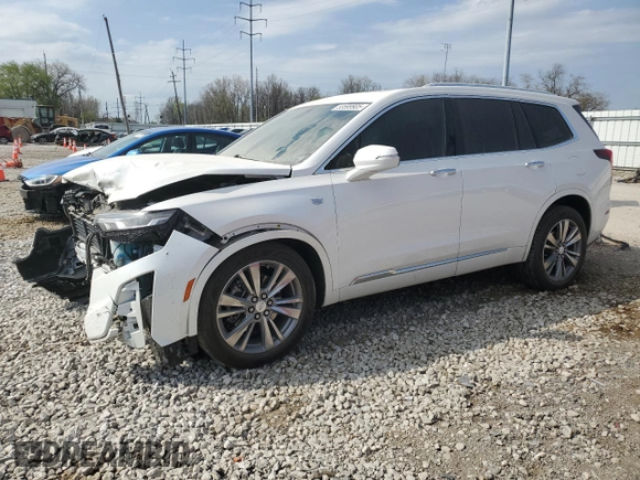 2022 Cadillac XT6 Premium Luxury with VIN 1GYKPDRS0NZ117512, listed as a Copart auction lot 53599905 with 47,066 mi miles and Salvage Title. Bid and sale history available at carsss.com. Image 1.