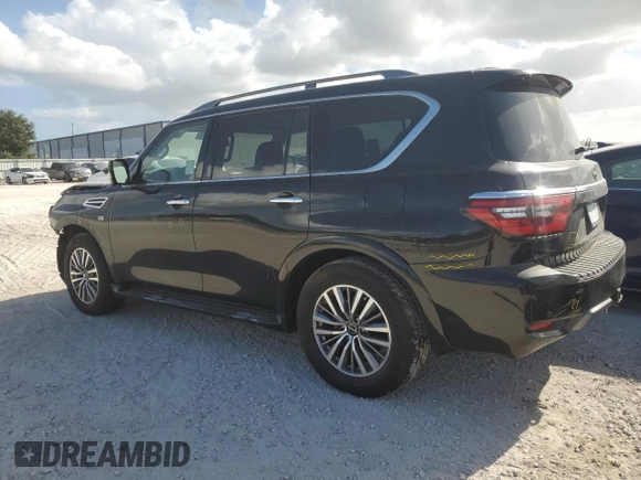 2021 Nissan Armada SL with VIN JN8AY2BAXM9374085, listed as a Copart auction lot 78515504 with 75,789 mi miles and Non Repairable. Bid and sale history available at carsss.com. Image 2.