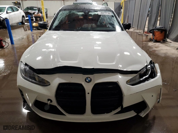 2025 BMW M3 Competition xDrive with VIN WBS33HJ03SFU35458, listed as a Copart auction lot 43777165 with 231 mi miles and Salvage Title. Bid and sale history available at carsss.com. Image 5.