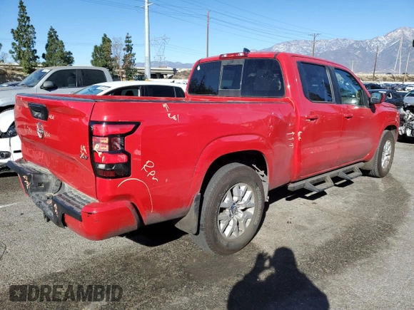 2022 Nissan Frontier SV with VIN 1N6ED1FJ0NN604848, listed as a Copart auction lot 42333815 with 158,373 mi miles and Salvage title. Bid and sale history available at DreamBid. Image 3.