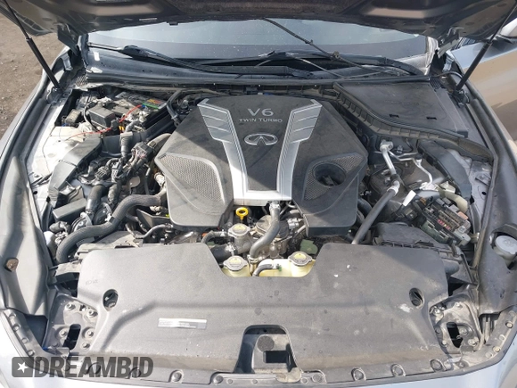 2017 Infiniti Q50 Red Sport 400 with VIN JN1FV7AP2HM850025, listed as a IAAI auction lot 41687964 with 70,334 mi miles. Bid and sale history available at carsss.com. Image 10.