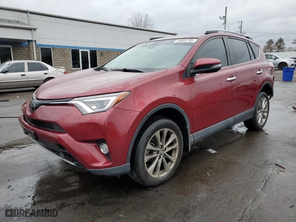 2018 Toyota RAV4 Limited with VIN JTMDFREV8JD224068, listed as a Copart auction lot 49864785 with 56,595 mi miles and Salvage Title. Bid and sale history available at carsss.com. Image 1.