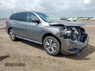 2019 Nissan Pathfinder SV with VIN 5N1DR2MN4KC619822, listed as a Copart auction lot 61045755 with 76,405 mi miles and Salvage title. Bid and sale history available at DreamBid. Image 4.