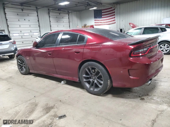 2020 Dodge Charger Scat Pack with VIN 2C3CDXGJ8LH254617, listed as a Copart auction lot 46857755 with 64,581 mi miles and Salvage Title. Bid and sale history available at carsss.com. Image 2.