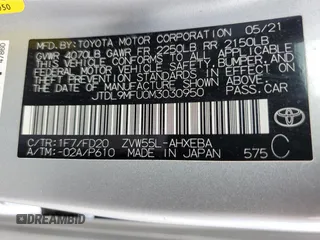2021 Toyota Prius LE with VIN JTDL9MFU0M3030950, listed as a Copart auction lot 64421325 with 46,235 mi miles and Salvage title. Bid and sale history available at DreamBid. Image 12.