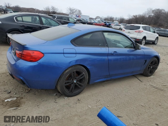 2014 BMW 4 Series 428i xDrive with VIN WBA3N9C5XEK245049, listed as a Copart auction lot 48901785 with 89,966 mi miles and Salvage title. Bid and sale history available at DreamBid. Image 3.