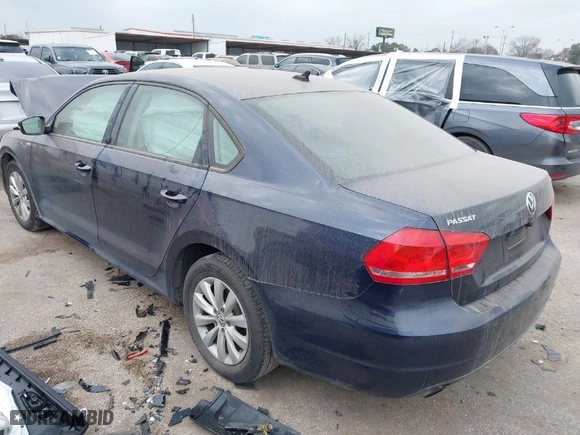 2014 Volkswagen Passat Wolfsburg Ed with VIN 1VWAT7A36EC094322, listed as a IAAI auction lot 41547904 with 144,312 mi miles. Bid and sale history available at carsss.com. Image 3.