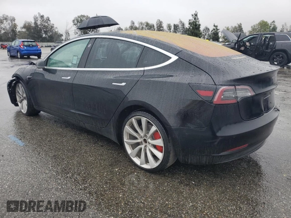 2018 Tesla Model 3 Long Range Battery with VIN 5YJ3E1EB2JF186075, listed as a Copart auction lot 45174215 with Not Provided miles and Salvage Title. Bid and sale history available at DreamBid. Image 2.