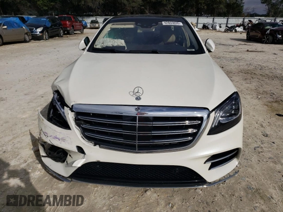 2020 Mercedes-Benz S-Class S 560 with VIN W1KUG8DBXLA551628, listed as a Copart auction lot 42803035 with 35,872 mi miles and Salvage Title. Bid and sale history available at carsss.com. Image 5.