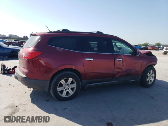 2012 Chevrolet Traverse 1LT with VIN 1GNKRGED0CJ164101, listed as a Copart auction lot 52627335 with Not Provided miles and Salvage Title. Bid and sale history available at DreamBid. Image 3.