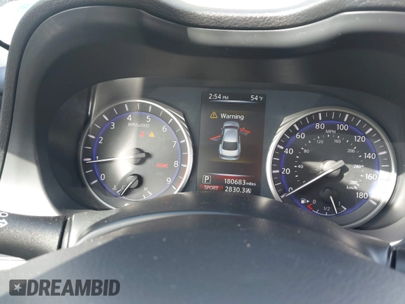 2015 Infiniti Q50 with VIN JN1BV7AP2FM332816, listed as a IAAI auction lot 41864532 with 180,683 mi miles. Bid and sale history available at carsss.com. Image 7.
