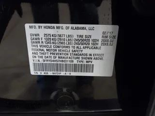 2017 Acura MDX Technology with VIN 5FRYD4H57HB031109, listed as a IAAI auction lot 42428908 with 44,095 mi miles and . Bid and sale history available at DreamBid. Image 9.
