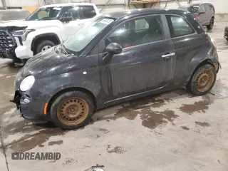 2012 FIAT 500 Pop with VIN 3C3CFFAR9CT102971, listed as a Copart auction lot 50043475 with 186,550 mi miles and Salvage title. Bid and sale history available at DreamBid. Image 1.