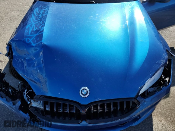 2020 BMW 8 Series M850i with VIN WBAGV8C0XLCE55564, listed as a Copart auction lot 54543135 with 45,704 mi miles and Salvage title. Bid and sale history available at DreamBid. Image 11.