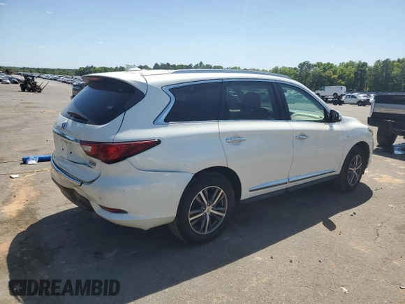 2017 Infiniti QX60 with VIN 5N1DL0MN6HC553949, listed as a Copart auction lot 52230465 with 107,277 mi miles and Salvage Title. Bid and sale history available at carsss.com. Image 3.