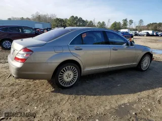 2007 Mercedes-Benz S-Class 5.5L V12 with VIN WDDNG76X67A082857, listed as a Copart auction lot 46410375 with 97,450 mi miles and Salvage Title. Bid and sale history available at carsss.com. Image 3.