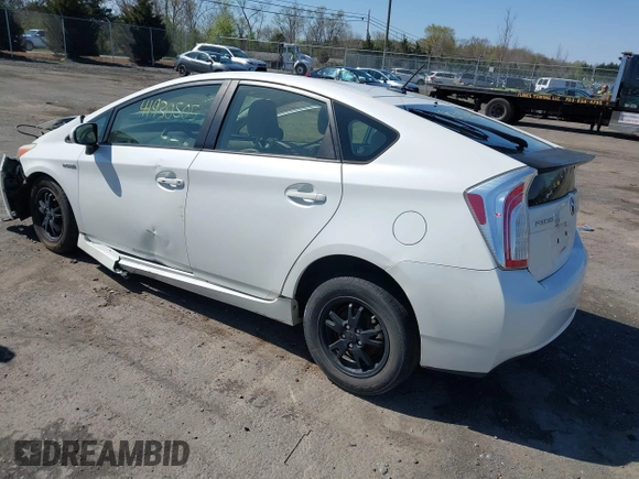 2012 Toyota Prius One with VIN JTDKN3DU3C5459734, listed as a IAAI auction lot 41930505 with 165,000 mi miles. Bid and sale history available at carsss.com. Image 3.