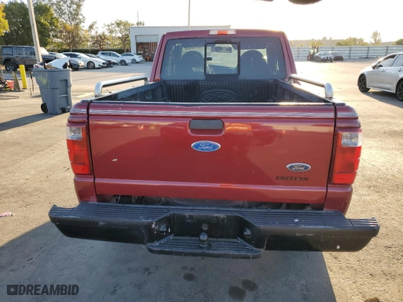2002 Ford Ranger XL Fleet with VIN 1FTYR44V32PB52791, listed as a Copart auction lot 48700495 with 128,820 mi miles and Salvage Title. Bid and sale history available at carsss.com. Image 6.