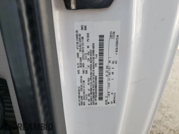 2021 Ford F-350 z VIN 1FT8X3ANXMEE03860, wystawiony jako Copart lot #62225245 z przebiegiem 49 942 mil mil oraz Szkoda całkowita • Salvage title. Historia ofert i sprzedaży dostępna na DreamBid. Obrazek 10.