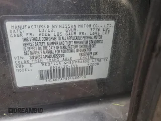 2013 Nissan Sentra FE+ S with VIN 3N1AB7AP5DL622270, listed as a Copart auction lot 63925474 with 235,709 mi miles and Clean Title. Bid and sale history available at DreamBid. Image 12.
