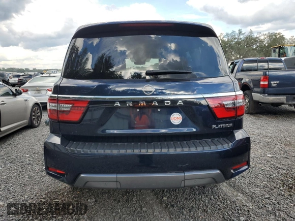 2021 Nissan Armada Platinum with VIN JN8AY2DA5M9372810, listed as a Copart auction lot 73799544 with 29,382 mi miles and Non Repairable. Bid and sale history available at carsss.com. Image 6.