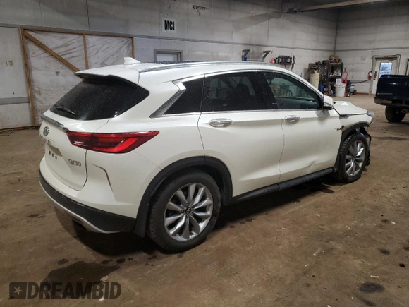 2021 Infiniti QX50 Luxe с VIN 3PCAJ5BB1MF109989, выставлен на аукционе Copart как лот 53688815 с пробегом 62 224 миль миль и Списание • Salvage title. История ставок и продаж доступна на DreamBid. Изображение 3.