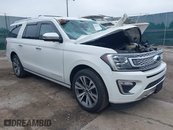 2020 Ford Expedition Max Platinum z VIN 1FMJK1MT1LEB00801, wystawiony jako IAAI lot #42441525 z przebiegiem 40 193 mil mil oraz . Historia ofert i sprzedaży dostępna na DreamBid. Obrazek 1.