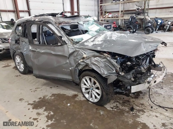 2015 BMW X3 xDrive28i with VIN 5UXWX9C51F0D52919, listed as a IAAI auction lot 41505111 with 1 mi miles. Bid and sale history available at carsss.com. Image 1.