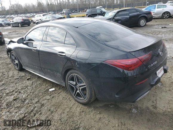 2024 Mercedes-Benz CLA 250 with VIN W1K5J4HB5RN454962, listed as a Copart auction lot 42414615 with 13,443 mi miles and Salvage title. Bid and sale history available at DreamBid. Image 2.