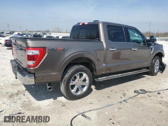 2022 Ford F-150 XL with VIN 1FTFW1ED4NFB39112, listed as a Copart auction lot 54496595 with 8,626 mi miles and Salvage Title. Bid and sale history available at DreamBid. Image 3.