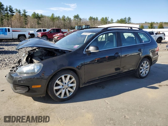 2013 Volkswagen Jetta TDI w/Sunroof & Nav with VIN 3VWPL7AJ5DM628075, listed as a Copart auction lot 53844565 with 128,309 mi miles and Salvage title. Bid and sale history available at DreamBid. Image 1.
