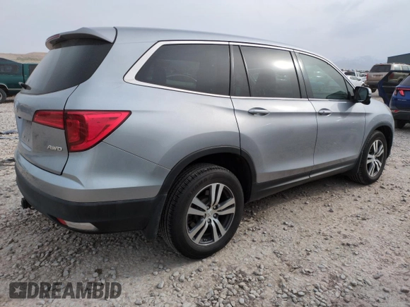 2018 Honda Pilot EX-L with VIN 5FNYF6H57JB071851, listed as a Copart auction lot 50765215 with 55,420 mi miles and Salvage Title. Bid and sale history available at carsss.com. Image 3.