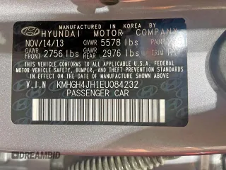 2014 Hyundai Equus Signature z VIN KMHGH4JH1EU084232, wystawiony jako Copart lot #57126355 z przebiegiem 146 902 mil mil oraz Szkody całkowita. Historia ofert i sprzedaży dostępna na DreamBid. Obrazek 10.