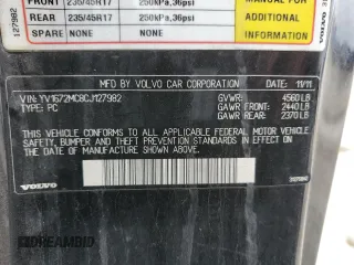2012 Volvo C70 T5 with VIN YV1672MC8CJ127982, listed as a Copart auction lot 42875615 with 96,906 mi miles and Salvage Title. Bid and sale history available at carsss.com. Image 13.
