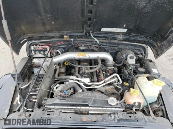 2002 Jeep Wrangler Sahara with VIN 1J4FA59S02P740550, listed as a Copart auction lot 47607795 with 182,187 mi miles and Salvage Title. Bid and sale history available at carsss.com. Image 12.