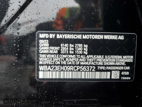 2024 BMW 7 Series 740i z VIN WBA23EH09RCP56372, wystawiony jako Copart lot #73053314 z przebiegiem 18 365 mil mil oraz Szkoda całkowita • Salvage title. Historia ofert i sprzedaży dostępna na DreamBid. Obrazek 12.